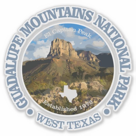 Guadalupe Mountains NP Sticker (Voorkant)