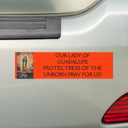 guadalupe, ONZE LADY OF GUADALUPE PROTECTRESS OF.. Bumpersticker (Op auto)