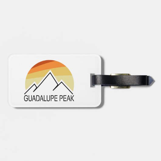 Guadalupe Peak Retro Bagagelabel (Achterkant horizontaal)