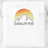 Guadalupe Peak Retro Rechthoekige Sticker (Tas)