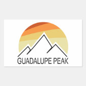 Guadalupe Peak Retro Rechthoekige Sticker (Voorkant)