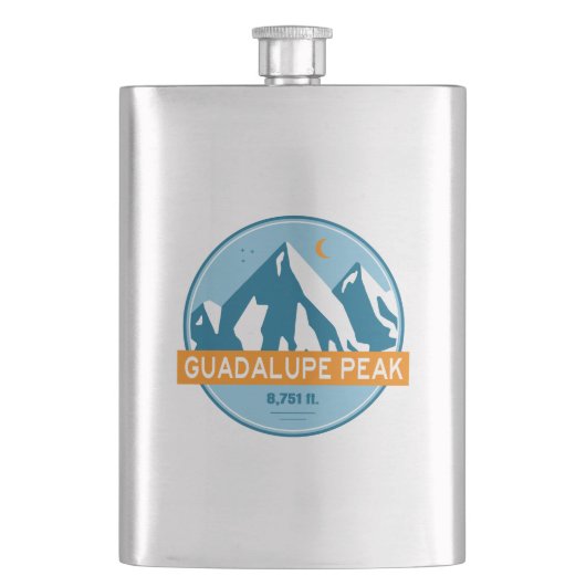 Guadalupe Peak Texas Stars Moon Flacon (Voorkant)