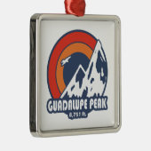 Guadalupe Peak Texas Sun Eagle Metalen Ornament (Rechts)