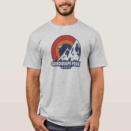 Guadalupe Peak Texas Sun Eagle T-shirt (Voorkant)