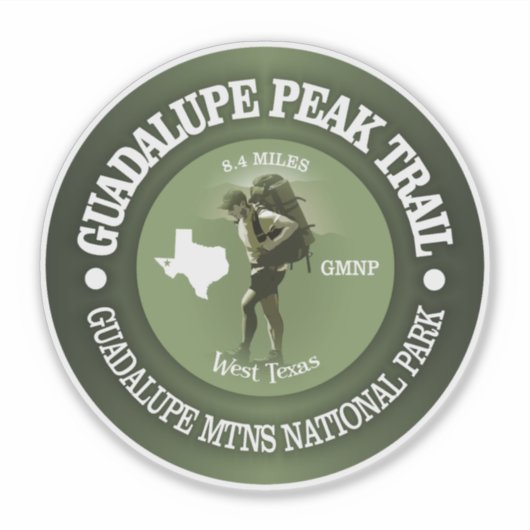 Guadalupe Peak Trail (O) Sticker (Voorkant)