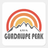 Guadalupe Peak Vierkante Sticker (Voorkant)