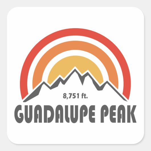 Guadalupe Peak Vierkante Sticker (Voorkant)
