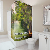 Guadalupe rivier in de Waterverf Gruene, Texas Douchegordijn (In situ)