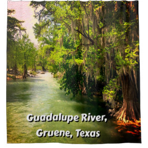 Guadalupe rivier in de Waterverf Gruene, Texas Douchegordijn