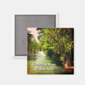 Guadalupe rivier in de Waterverf Gruene, Texas Magneet (Voorkant / Achterkant)