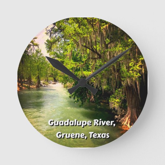Guadalupe rivier in de Waterverf Gruene, Texas Ronde Klok (Voorkant)