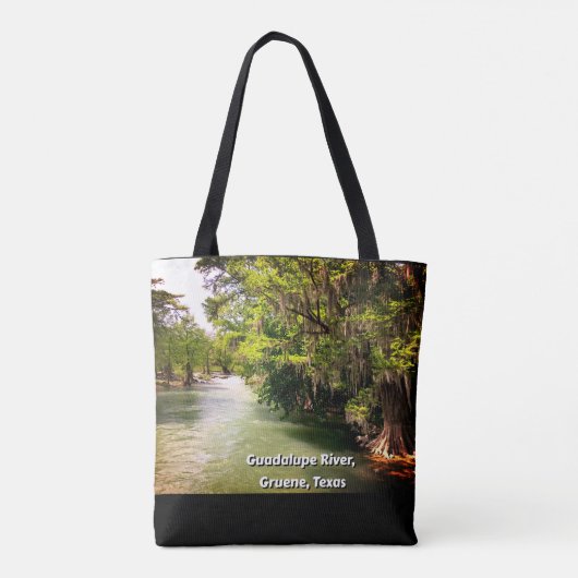 Guadalupe rivier in de Waterverf Gruene, Texas Tote Bag (Achterkant)