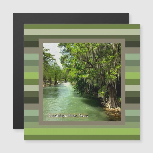 Guadalupe rivier in Gruene, Texas (Voorkant / Achterkant)