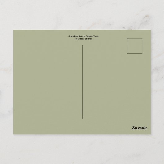 Guadalupe rivier in Gruene, Texas Briefkaart (Achterkant)