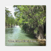 Guadalupe, rivier in Gruene, Texas Magnet (Voorkant)