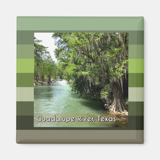 Guadalupe, rivier in Gruene, Texas Magnet (Voorkant)