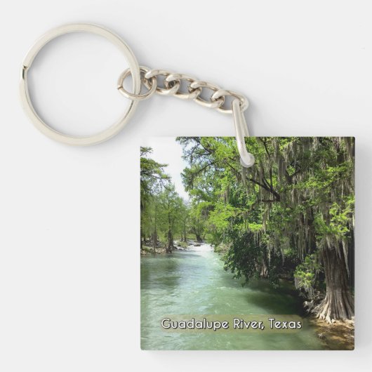 Guadalupe rivier in Gruene, Texas Sleutelhanger (voorkant)
