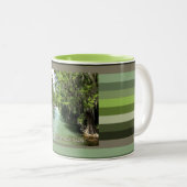 Guadalupe rivier in Gruene, Texas Tweekleurige Koffiemok (Voorkant rechts)