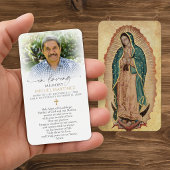 Guadalupe-rouw katholieke gebedskaart visitekaartje