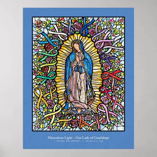 Guadalupe / Roze lint Alle lintkunst - Ekleberry Poster (Voorkant)