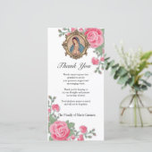 Guadalupe Virgin Mary Funeral condoléances Spaans Bedankkaart (Staand voorkant)