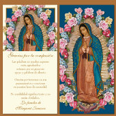 Guadalupe Virgin Mary Funeral condoléances Spaans Bedankkaart