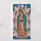 Guadalupe Virgin Mary Funeral condoléances Spaans Bedankkaart (Achterkant)