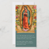 Guadalupe Virgin Mary Funeral condoléances Spaans Bedankkaart (Achterkant)