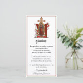 Guadalupe Virgin Mary Funeral condoléances Spaans Bedankkaart (Staand voorkant)