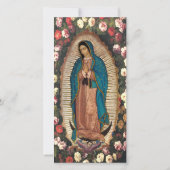 Guadalupe Virgin Mary Funeral condoléances Spaans Bedankkaart (Achterkant)