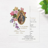 Guadalupe Virgin Mary Funeral Heilige gebed Visitekaartje (Bureau)