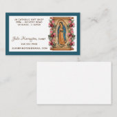 Guadalupe Virgin Mary Roos   Visitekaartje (Voorkant / Achterkant)