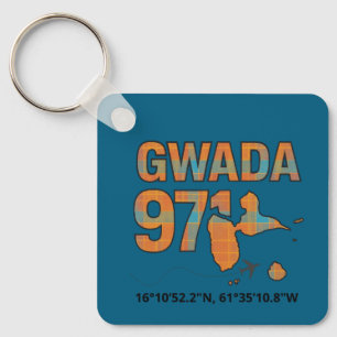 Guadeloupe 971 Gwadaland - Reis Antillen Sleutelhanger