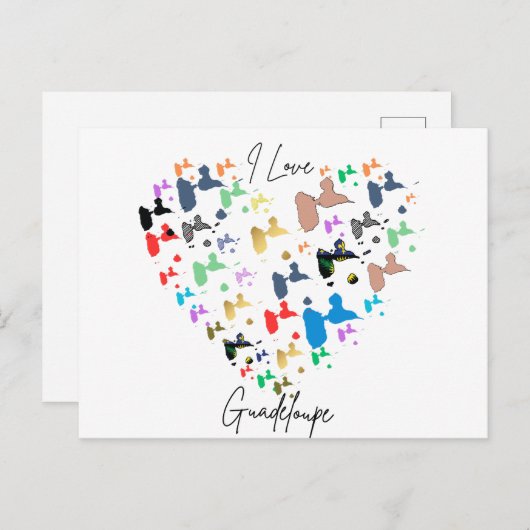 Guadeloupe-briefkaart - Multikleuren Core-model Briefkaart (Voorkant / Achterkant)