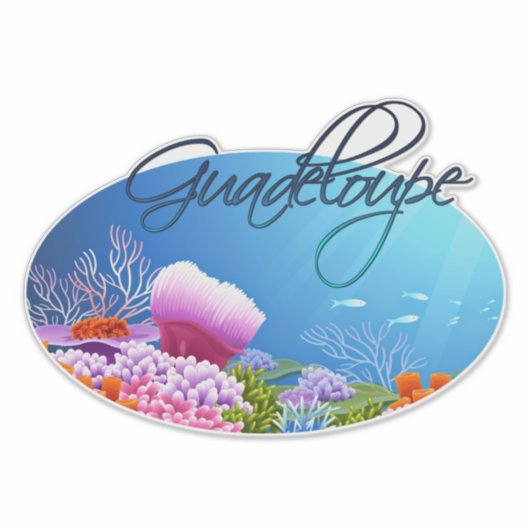 Guadeloupe-decal Sticker (Voorkant)