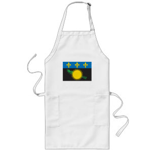 Guadeloupe Flag Apron Lang Schort