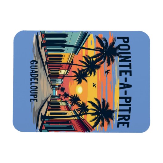 Guadeloupe Flexible Magnet - Slaap in gedachten Magneet (Horizontaal)