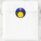 Guadeloupe (Frankrijk) Vlag Ronde Sticker (Tas)
