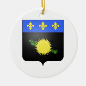 Guadeloupe (Frankrijk) Wapenstaart Keramisch Ornament (Voorkant)