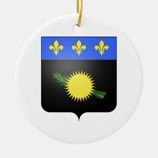 Guadeloupe (Frankrijk) Wapenstaart Keramisch Ornament (Voorkant)