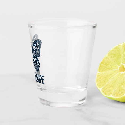 Guadeloupe-glas - Papilia-meubel en ankers Shot Glas (Rechts)