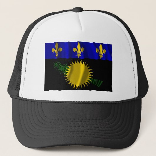 Guadeloupe-golfvlag Trucker Pet (Voorkant)