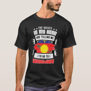 Guadeloupe in mijn hoofd t-shirt