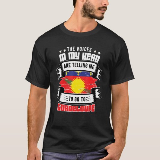 Guadeloupe in mijn hoofd t-shirt (Voorkant)