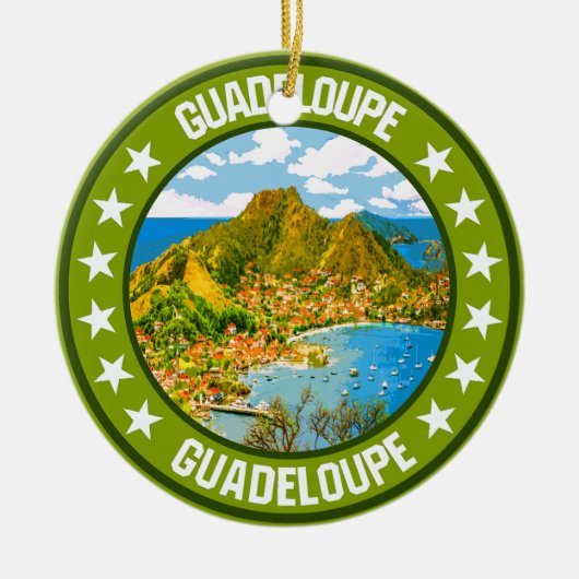 Guadeloupe Keramisch Ornament (Voorkant)