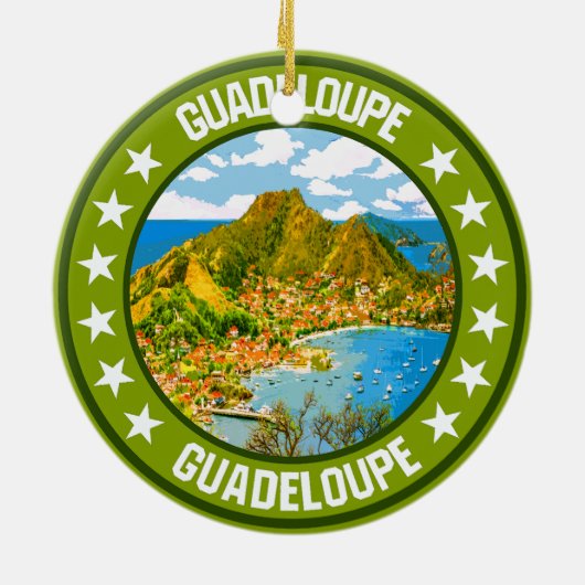 Guadeloupe Keramisch Ornament (Achterkant)