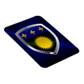 Guadeloupe Mettalic Emblem Magneet (Rechterzijde)