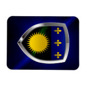 Guadeloupe Mettalic Emblem Magneet (Horizontaal)