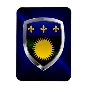 Guadeloupe Mettalic Emblem Magneet