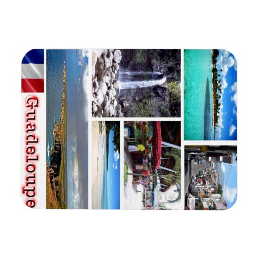 Guadeloupe - Mozaïek - Magneet (Horizontaal)